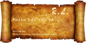 Reile Lóránt névjegykártya